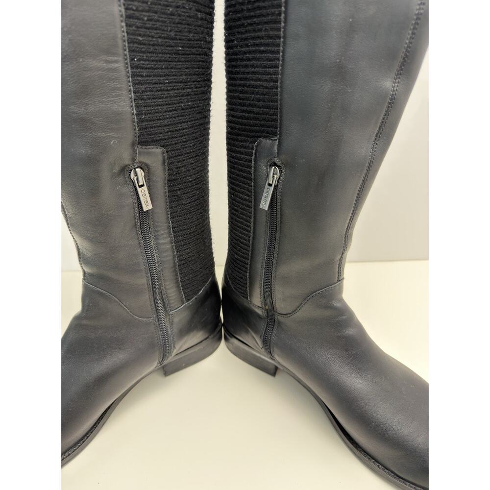 Aetrex Vera Black Knee-High Leather Tall Riding Boots Size 10 - Picture 7 of 8